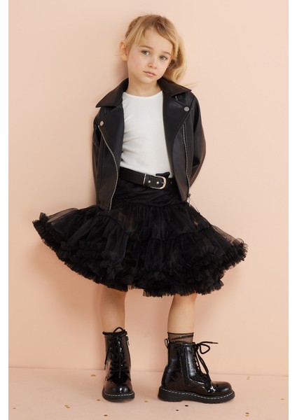 Siyah Kız Çocuk Tütü Etek - Bonita