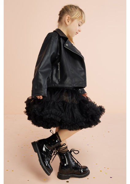 Siyah Kız Çocuk Tütü Etek - Bonita