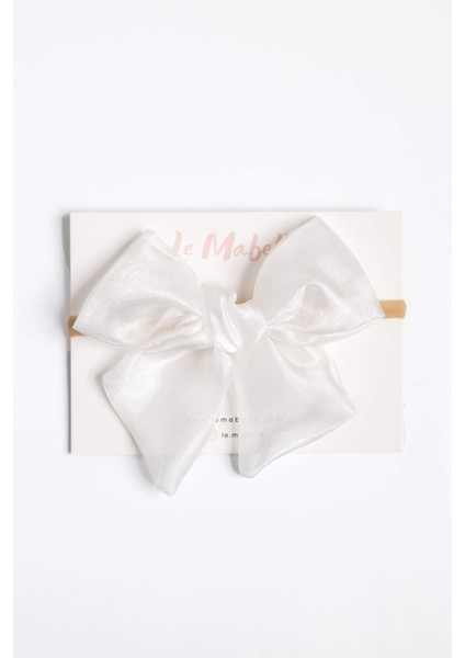 Ekru Organze Fiyonk Kız Çocuk Saç Bandı fiyatları