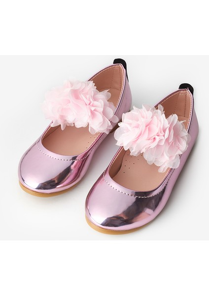 Pembe Tül Çiçekli Kız Çocuk Ayakkabı fırsatları