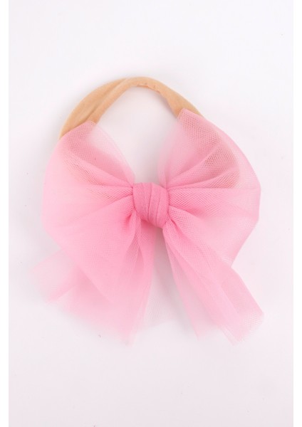 Pembe Tül Fiyonk Saç Bandı modelleri