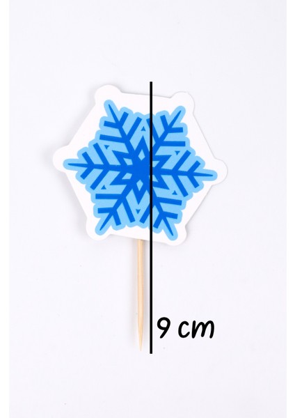 Mavi Kar Tanesi 10'lu Kürdan Pasta Süsü