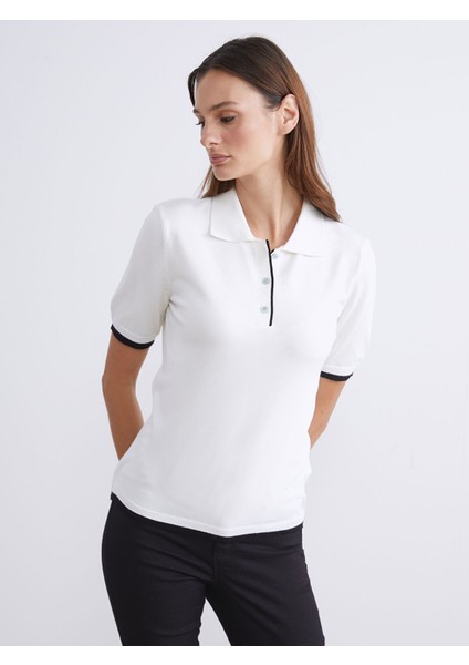 Yeni Sezon Polo Yaka Kadın Triko Kazak