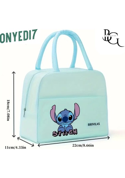 Su Geçirmez Termal Yemek Beslenme Çantası - Sıcak & Soğuk Koruma Sağlayan Izolasyonlu - Mavi Stitch modelleri