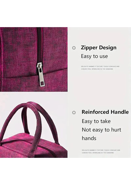 Su Geçirmez Termal Yemek Beslenme Çantası - Sıcak & Soğuk Koruma Sağlayan Izolasyonlu - Mavi Stitch indirimleri