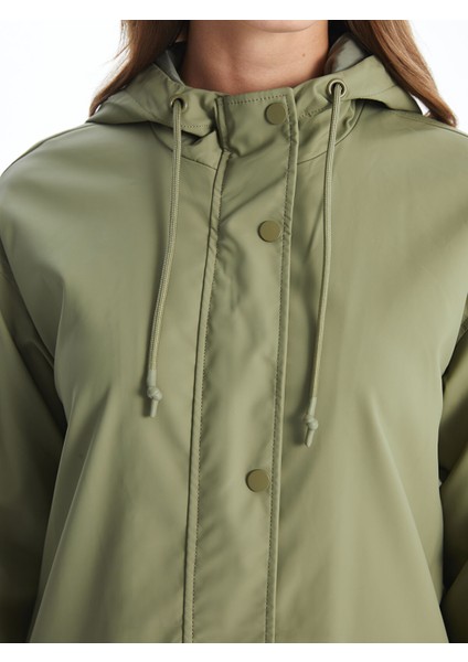 Yeni Sezon Kadın Kapüşonlu Düz Yağmurluk fırsatları