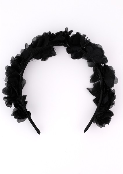 Siyah Çiçekli Kız Çocuk Taç fiyatları
