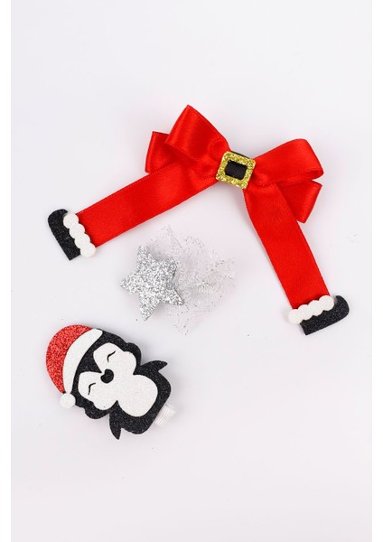 Kırmızı Penguen Figürlü 3'lü Klips Toka Set indirimleri