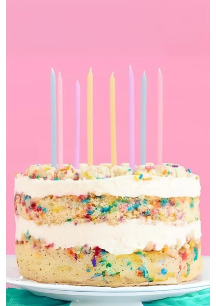 Çok Renkli 8'li Makaron Mum fırsatları