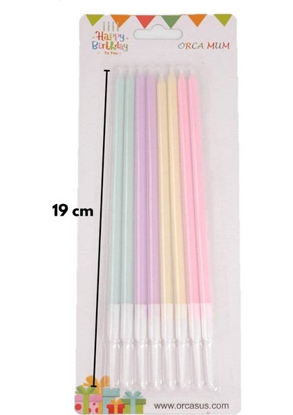 Çok Renkli 8'li Makaron Mum indirimleri