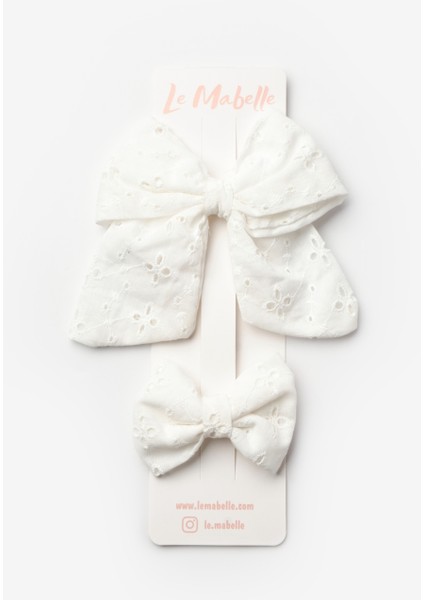 Beyaz Fisto Fiyonk Anne Kız Toka Set fırsatları