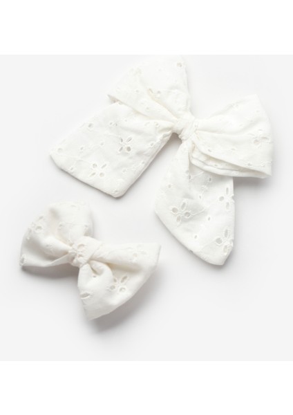 Beyaz Fisto Fiyonk Anne Kız Toka Set indirimleri