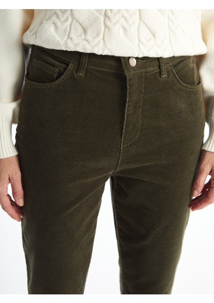 Yeni Sezon Dar Fit Kadife Kadın Pantolon fırsatları
