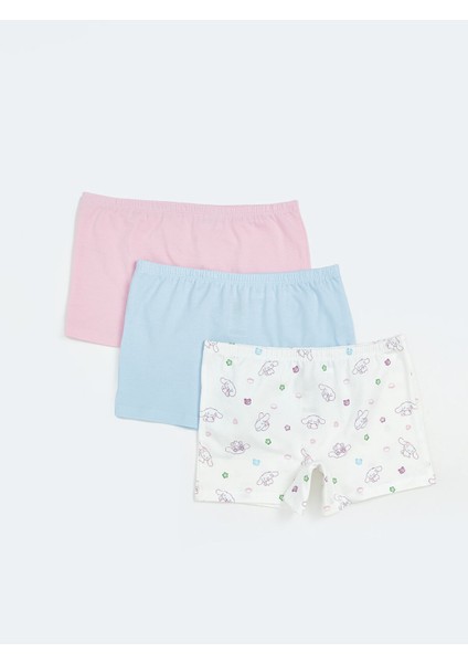 Yeni Sezon Baskılı Kız Çocuk Boxer 3'lü