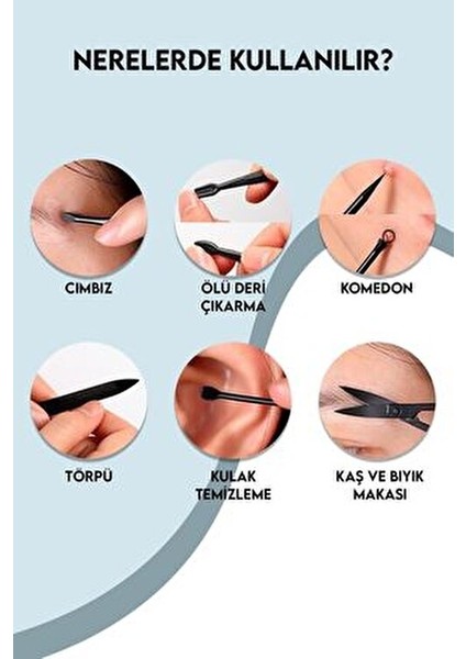 Siyah Deri Çantalı 17 Parça Manikür Seti Paslanmaz Çelik Aletlerle Taşınabilir