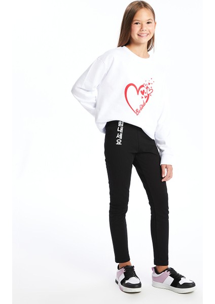 Yeni Sezon Beli Lastikli Kız Çocuk Tayt