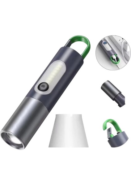 Hepu HP-836 Su Geçirmez Uzun Menzilli LED El Feneri 5730 LED 5V USB Şarjlı Taşınabilir Askılı Tasarım modelleri