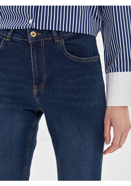 Yeni Sezon Yüksek Bel Straight Fit Kadın Jean Pantolon modelleri