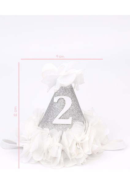 Gümüş 2 Yaş Huni Doğum Günü Tacı indirimleri