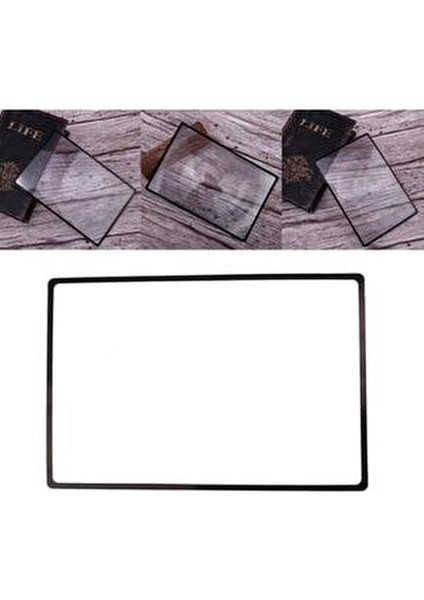 X3 Esnek A5 PVC Büyüteç Levha 180x120 mm 3X Büyütme Kitap Sayfaları İçin