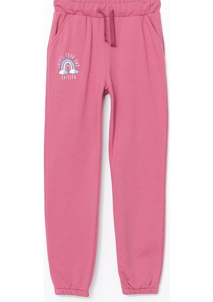 Yeni Sezon Beli Lastikli Kız Çocuk Jogger Eşofman Altı