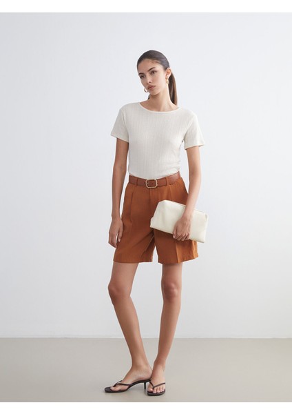 Yeni Sezon Bisiklet Yaka Dokulu Kadın Tişört fiyatları