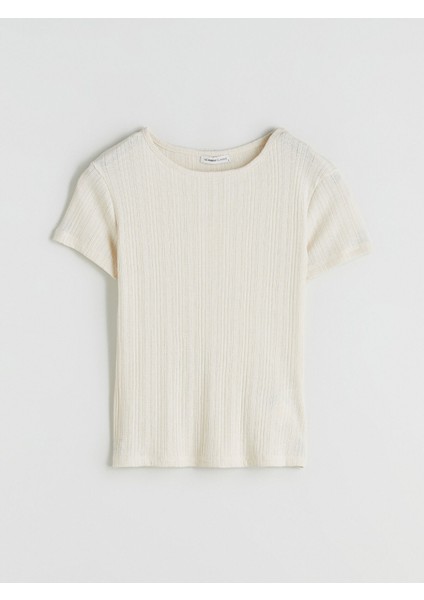 Yeni Sezon Bisiklet Yaka Dokulu Kadın Tişört indirimleri