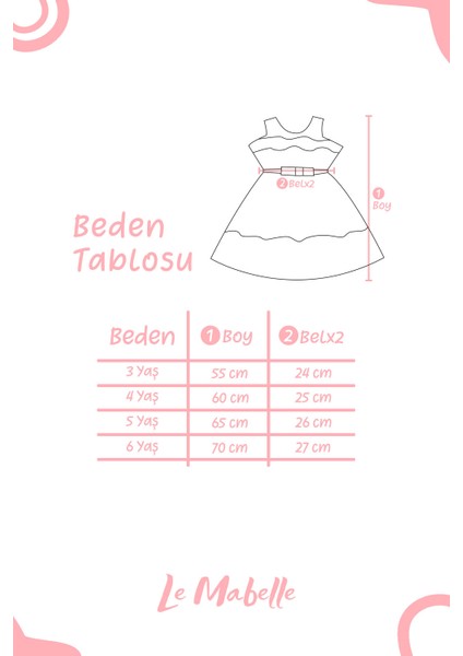 Beyaz Kemer Detaylı Kız Çocuk Tül Elbise - Kendall