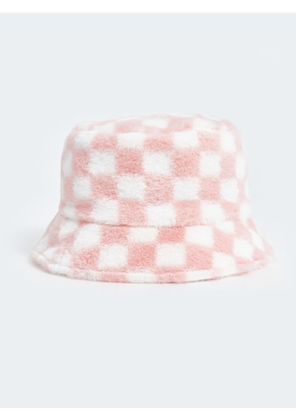 Yeni Sezon Ekose Desenli Kız Çocuk Bucket Şapka