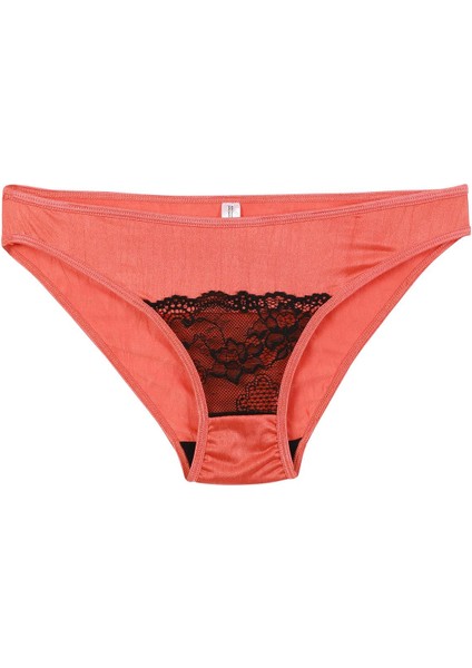 Kadın Mercan Rengi Dantel Detaylı 2'li Slip fiyatları