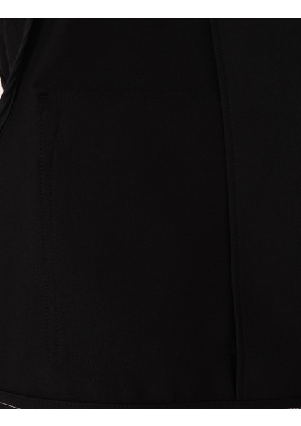 Kadın Siyah Crop Top Ceket 50310060-VR046