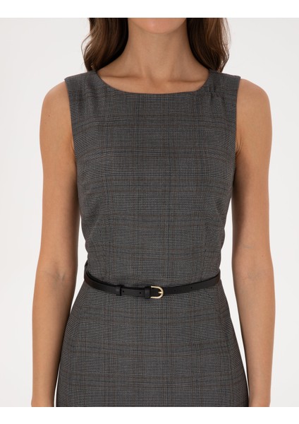 Kadın Antrasit Slim Fit Dokuma Elbise 50313179-VR006 indirimleri
