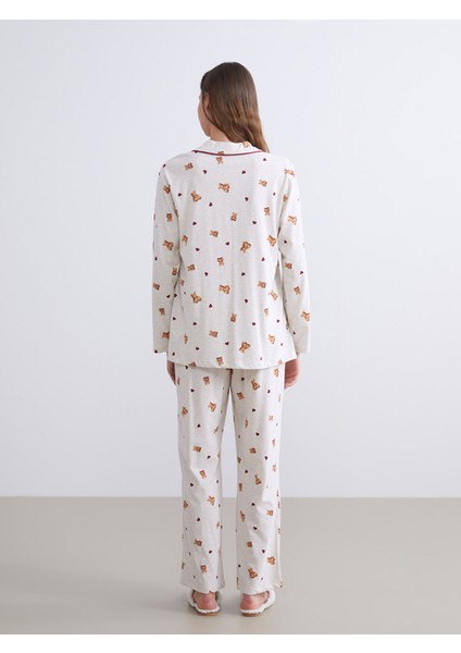 Yeni Sezon Gömlek Yaka Hamile Pijama Takımı fırsatları