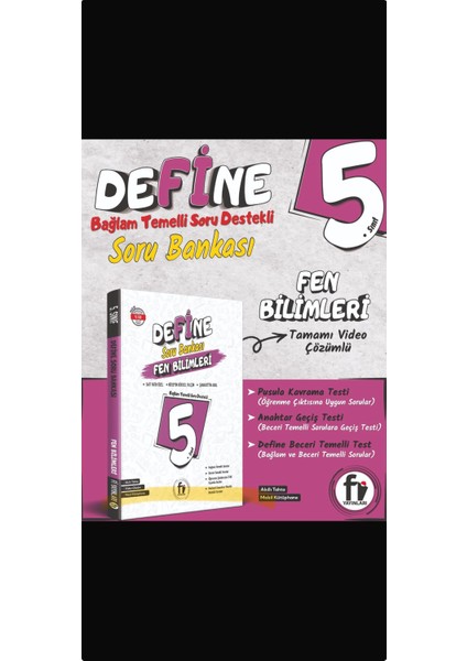 5.sınıf Define Fen Bilimleri Soru BANKASI(2025)