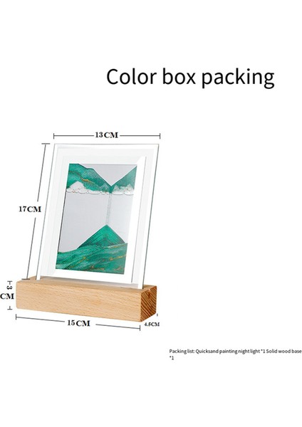 Kum Sanat Hareketli Gece Lambası Zanaat Quicksand 3D Peyzaj Akan Kumlu Resim Kum Saati Hediye LED Masa Lambası, Sarı (Yurt Dışından) fırsatları