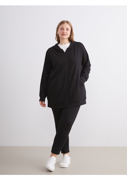 Yeni Sezon Kapüşonlu Oversize Kadın Fermuarlı Sweatshirt fiyatları