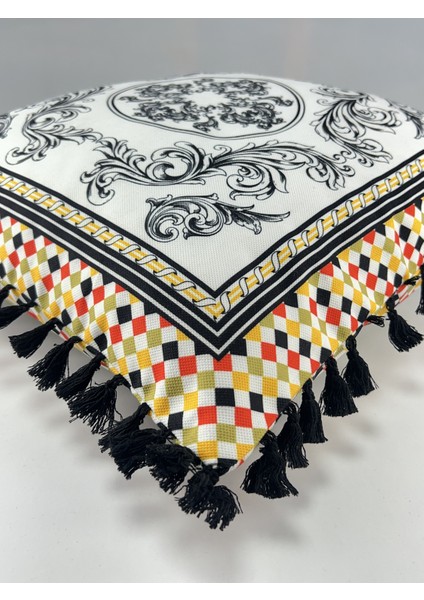 Barocco Harlequin Firenze Desenli Dekoratif Kırlent Kılıfı 42X42 cm – Çift Taraflı Gizli Fermuarlı fiyatları
