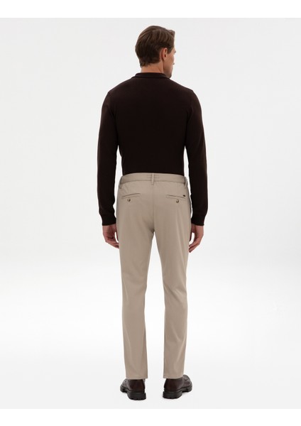 Erkek Bej Slim Fit Kanvas Pantolon 50309931-VR011 fırsatları