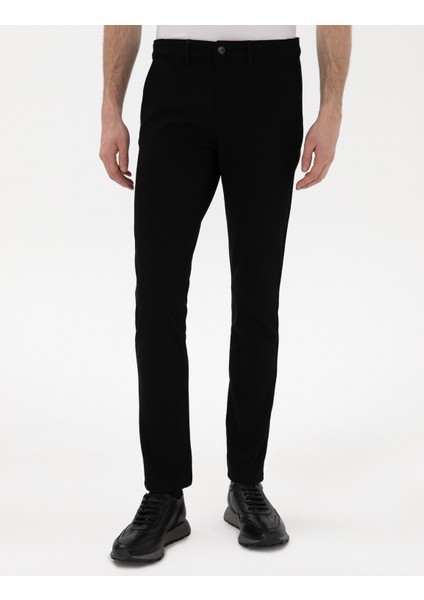 Erkek Siyah Slim Fit Kanvas Pantolon 50311631-VR046 fiyatları