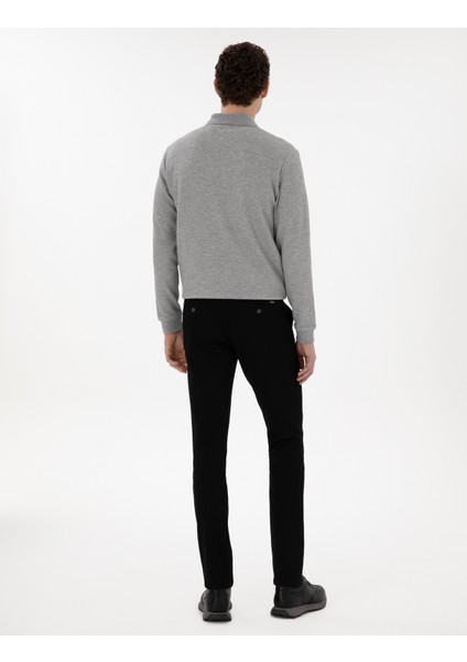 Erkek Siyah Slim Fit Kanvas Pantolon 50311631-VR046 fırsatları