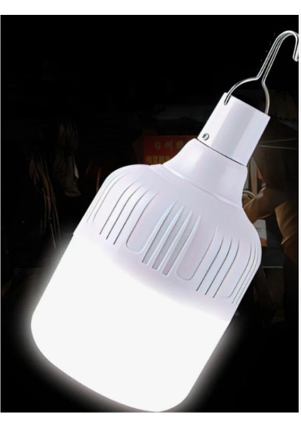 Acil Durum ve Kamp Aydınlatma Seti ( 30W Şarjlı LED Torch Ampul + Bitez Solar El Feneri )