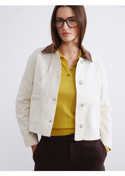 Yeni Sezon Gömlek Yaka Oversize Kadın Ceket