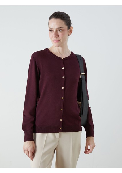 Yeni Sezon Bisiklet Yaka Kadın Triko Hırka