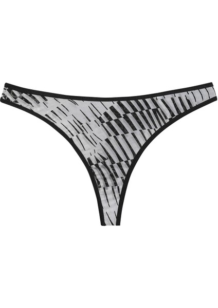 Kadın Siyah Beyaz Desenli 2'li Tanga Slip modelleri