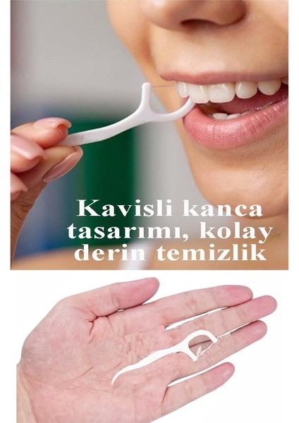 Kürdanlı Diş Ipi 120 Li 1 Paket Kürdanlı Diş Ipi Kürdanı Derinlemesine Diş Arası Temizlik Plak ve Tartar Karşıtı Diş Eti Dostu modelleri