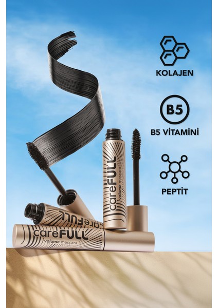 Carefull Volume Besleyici Etkili Yoğun Hacim Veren Siyah Maskara (000 Black) 8682536084093 fiyatları