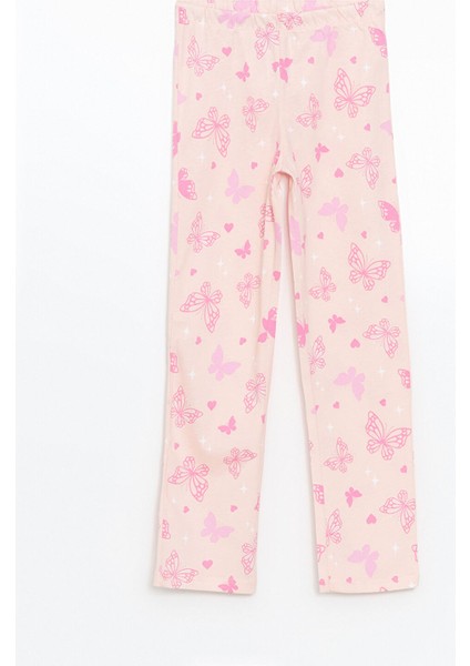 Yeni Sezon Beli Lastikli Kız Çocuk Pijama Alt