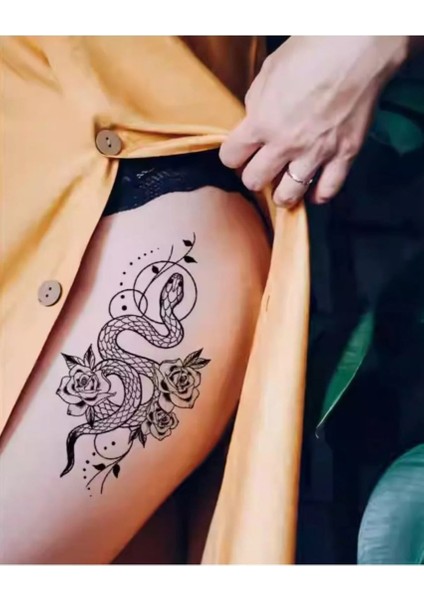 Geçici Yılan Figürlü Dövme Tattoo