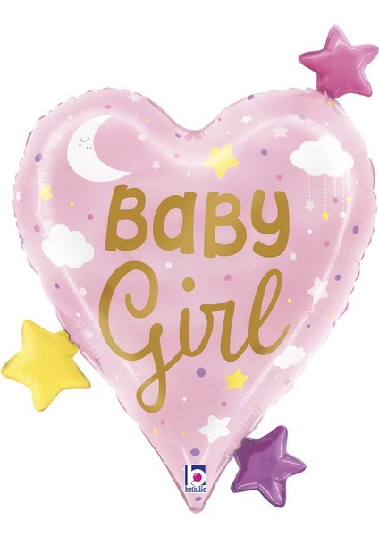 Baby Girl Heart Stars Supertrend Folyo Balon 25" fiyatları