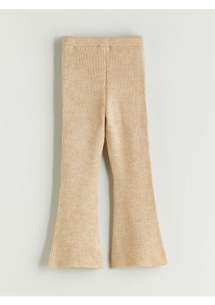 Yeni Sezon Beli Lastikli Ispanyol Paça Kız Çocuk Triko Tayt modelleri